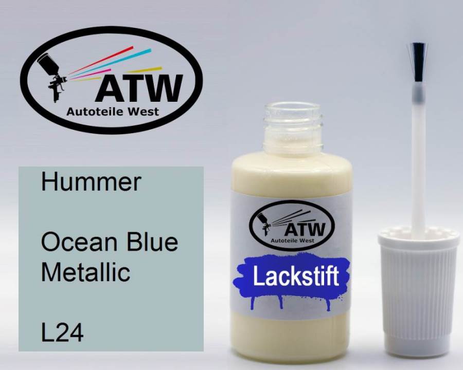 Hummer, Ocean Blue Metallic, L24: 20ml Lackstift, von ATW Autoteile West.